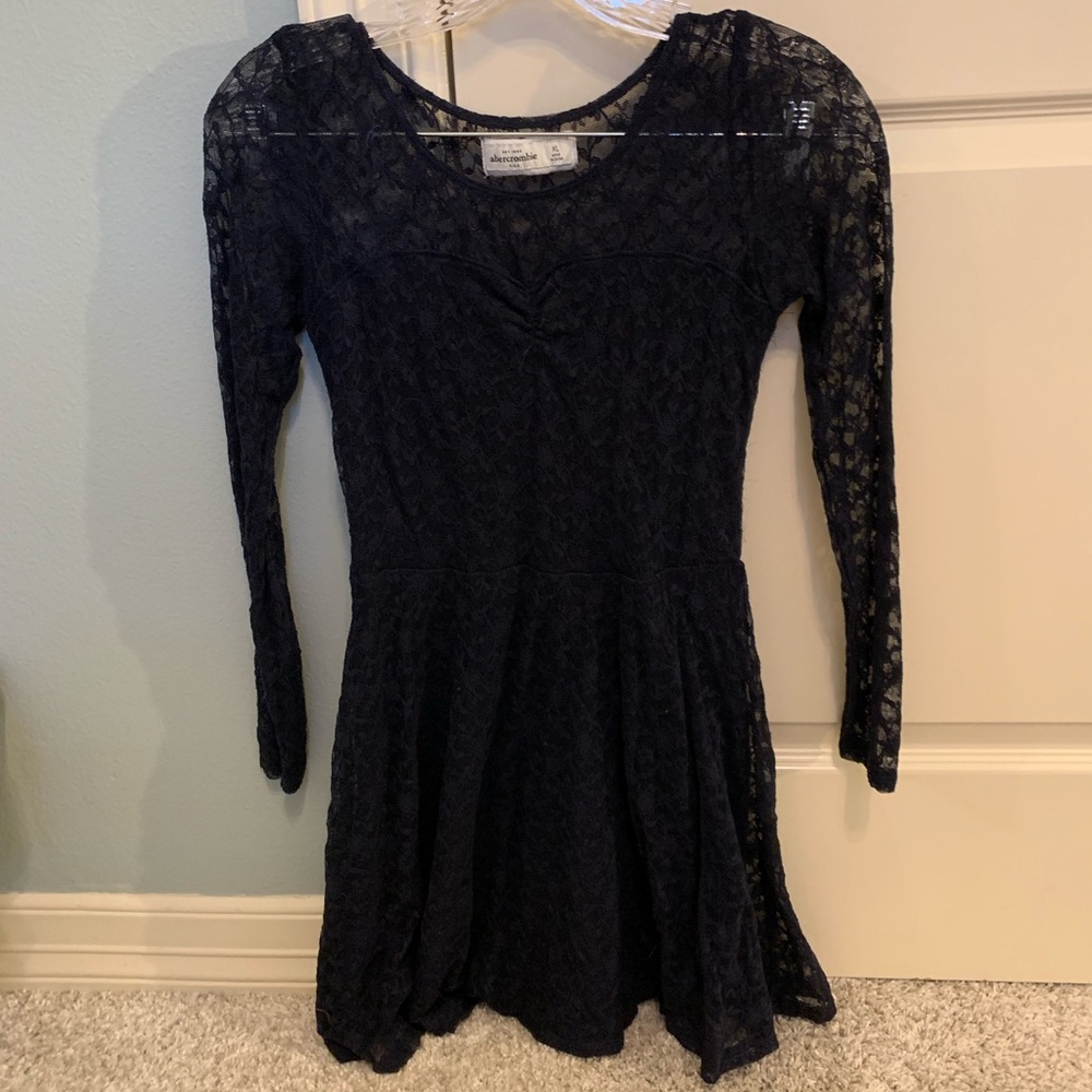 Black dress with mesh
